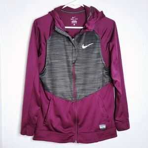 Nike Elite Dri-Fit Women's Hooded Full Zip Purple And Gray Jacket. Size M